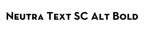 Neutra Text SC Alt