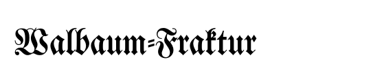Walbaum Fraktur BQ