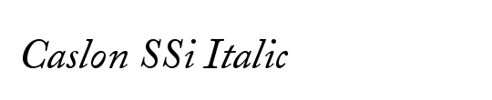 Caslon SSi