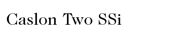 Caslon Two SSi