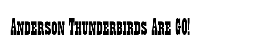 Anderson Thunderbirds Are GO!