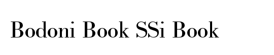 Bodoni Book SSi