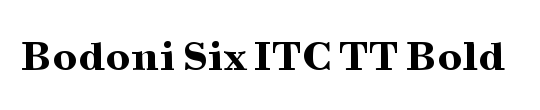Bodoni Six ITC TT