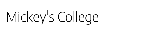Mickey's College
