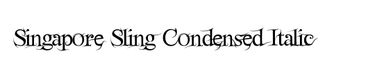 Singapore Sling Condensed Italic