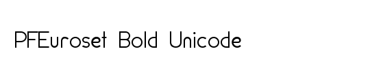 PFEuroset Bold Unicode