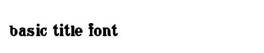 basic title font