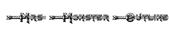 Mrs. Monster Outline Italic