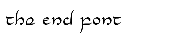 The End Font