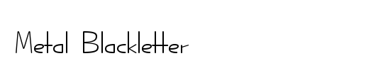 Metal Blackletter