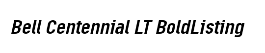 BellCentennial LT BoldListing