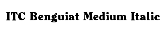 Benguiat Medium