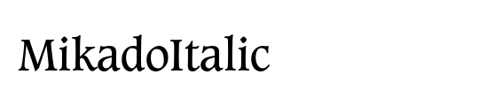 MikadoItalic