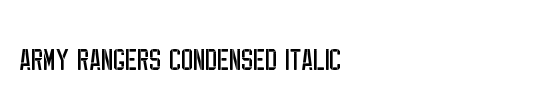 Army Rangers Condensed Italic