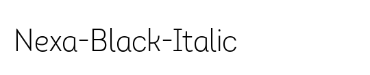 Nexa-Black-Italic