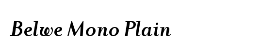Belwe Mono