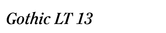 Gothic LT 13