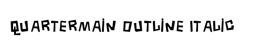 Quartermain Outline Italic