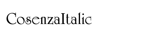 CosenzaItalic