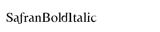 SafranBoldItalic