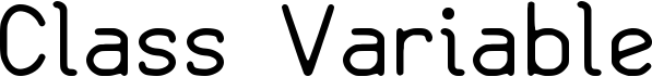 Class Variable