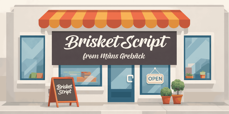 Brisket Script illustration