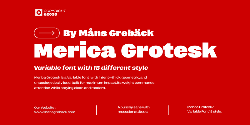 Merica Grotesk illustration